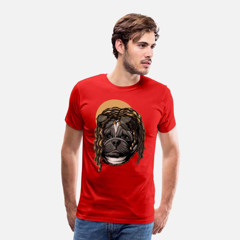 Pug dog dreadlocks hair vector