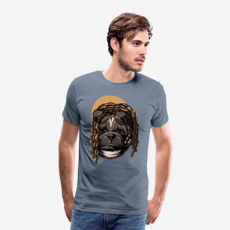 Pug dog dreadlocks hair vector