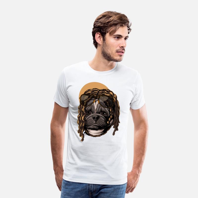 Pug dog dreadlocks hair vector