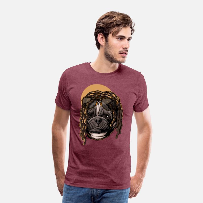 Pug dog dreadlocks hair vector
