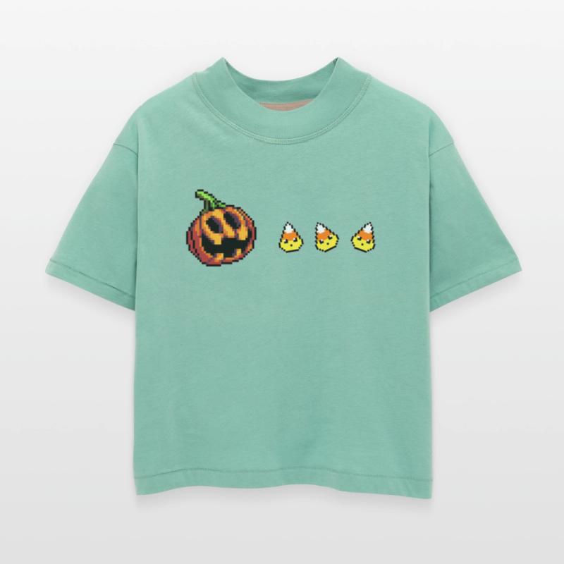 Pumpkin Lantern Eating Candy Halloween