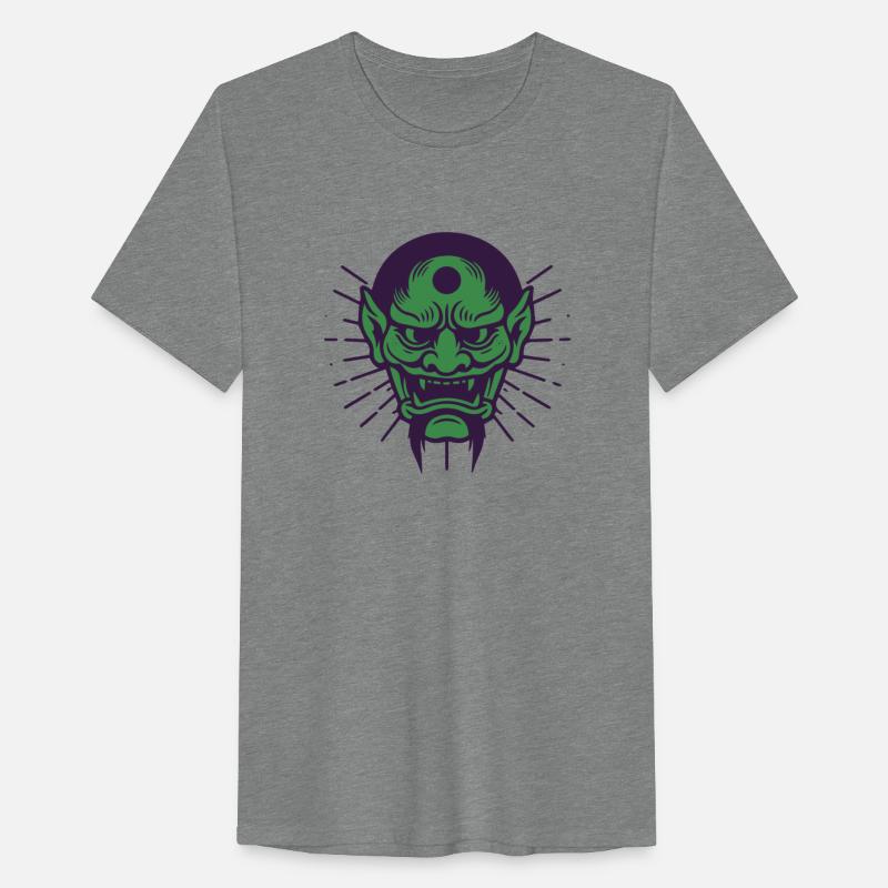 Purple Green Namahage Japanese Mask