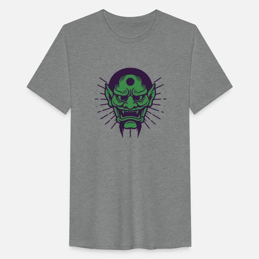 Purple Green Namahage Japanese Mask