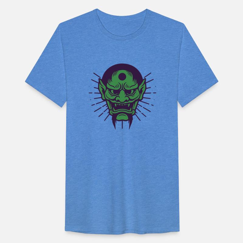 Purple Green Namahage Japanese Mask