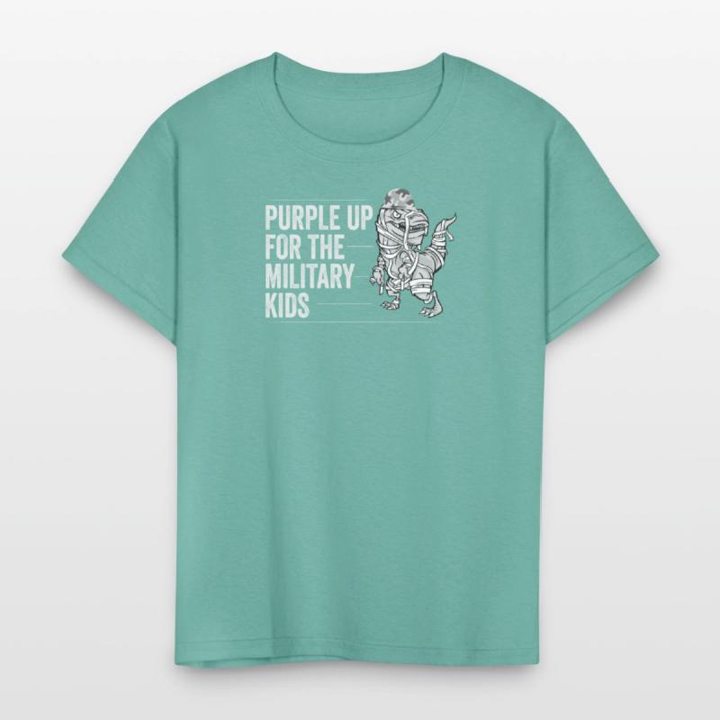 Purple Up Military Strong Child Kids Support