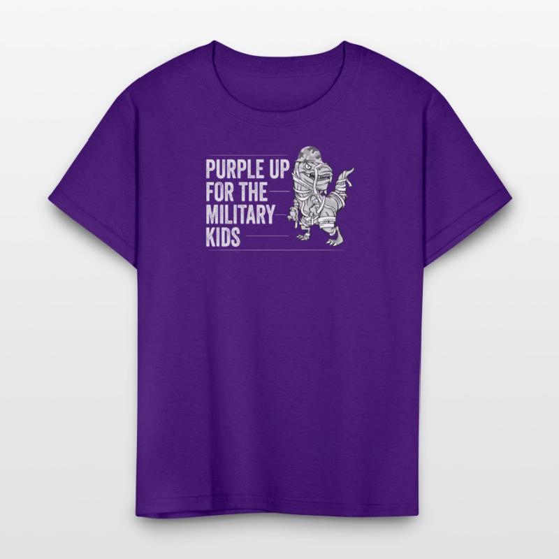 Purple Up Military Strong Child Kids Support