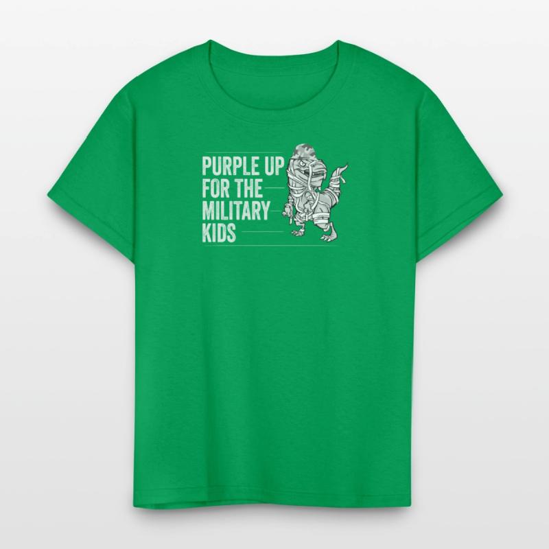 Purple Up Military Strong Child Kids Support