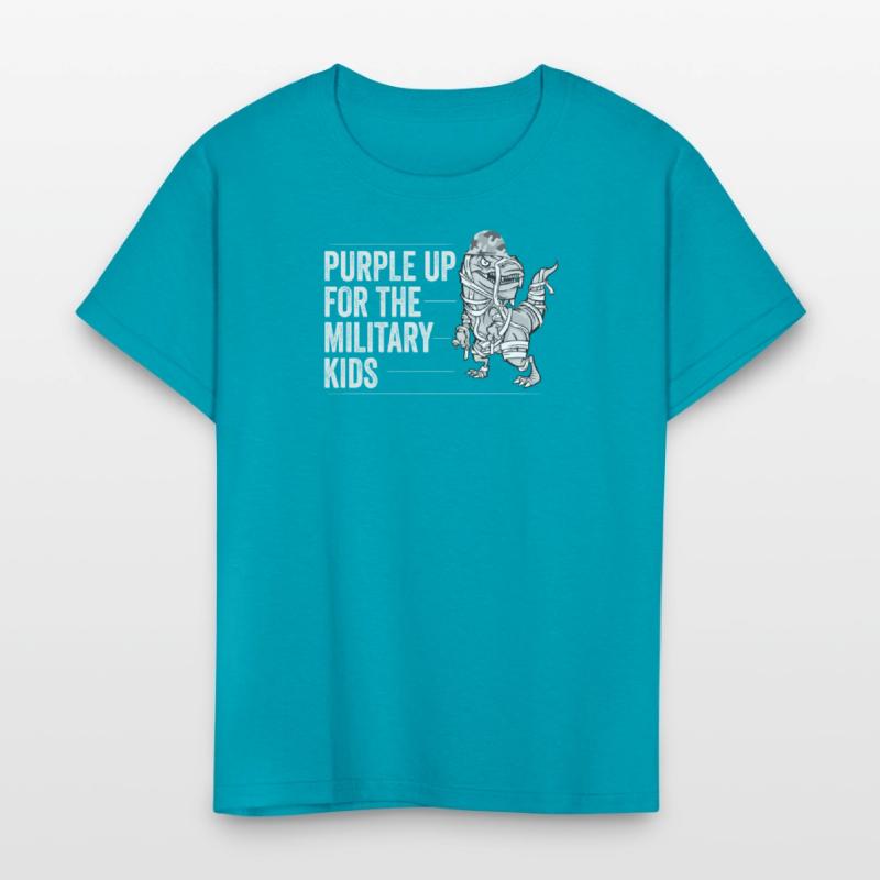 Purple Up Military Strong Child Kids Support