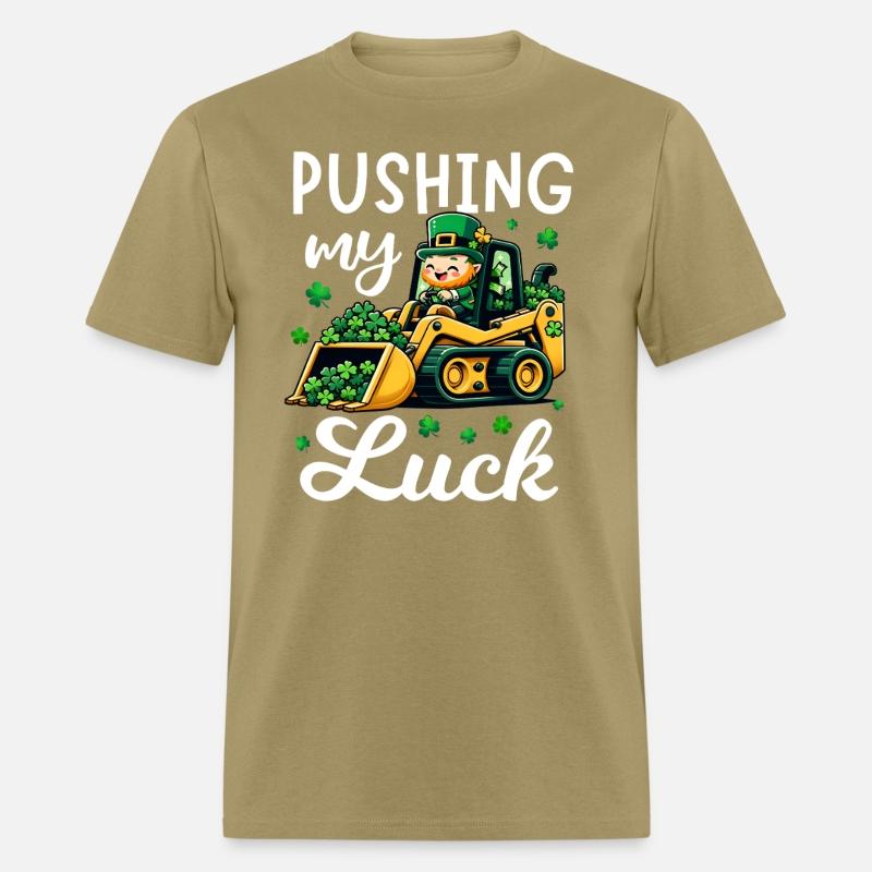 Pushing My Luck Tractor St Patricks Day Boys Kids