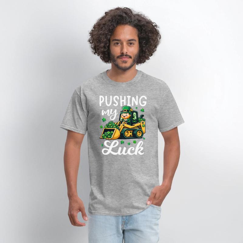 Pushing My Luck Tractor St Patricks Day Boys Kids