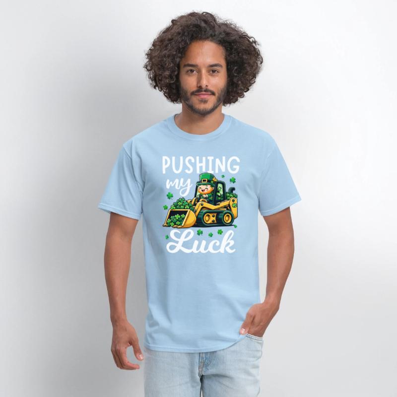Pushing My Luck Tractor St Patricks Day Boys Kids