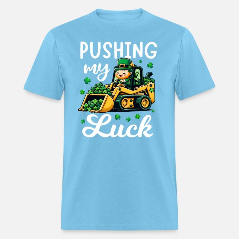 Pushing My Luck Tractor St Patricks Day Boys Kids