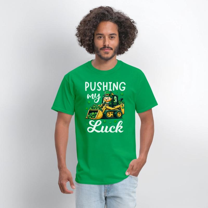 Pushing My Luck Tractor St Patricks Day Boys Kids