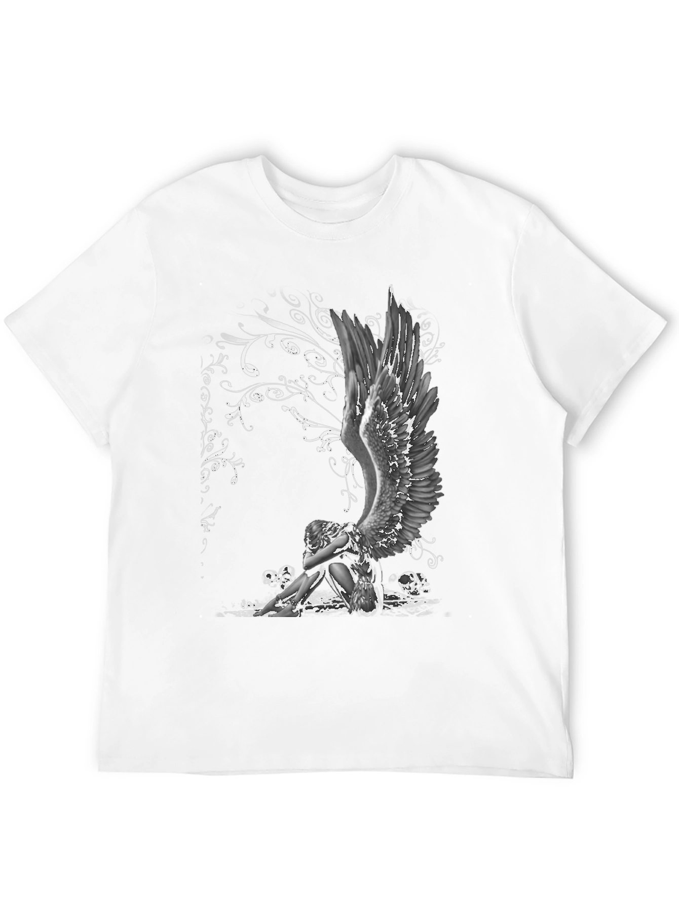Angel & Skulls Graphic Print T-Shirt