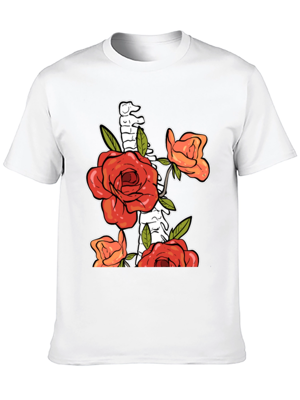 Floral Skeleton Graphic T-Shirt
