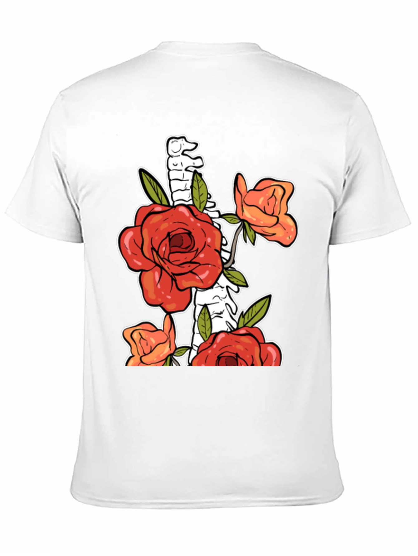 Floral Skeleton Graphic T-Shirt