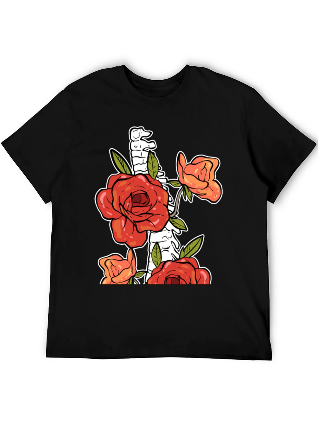 Floral Skeleton Graphic T-Shirt