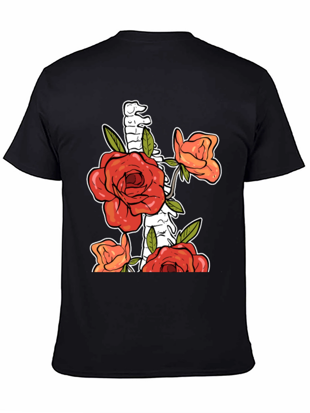 Floral Skeleton Graphic T-Shirt
