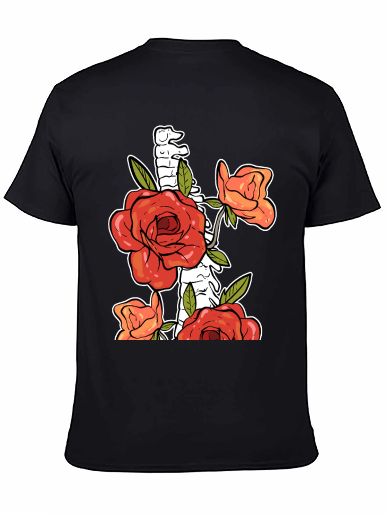 Floral Skeleton Graphic T-Shirt