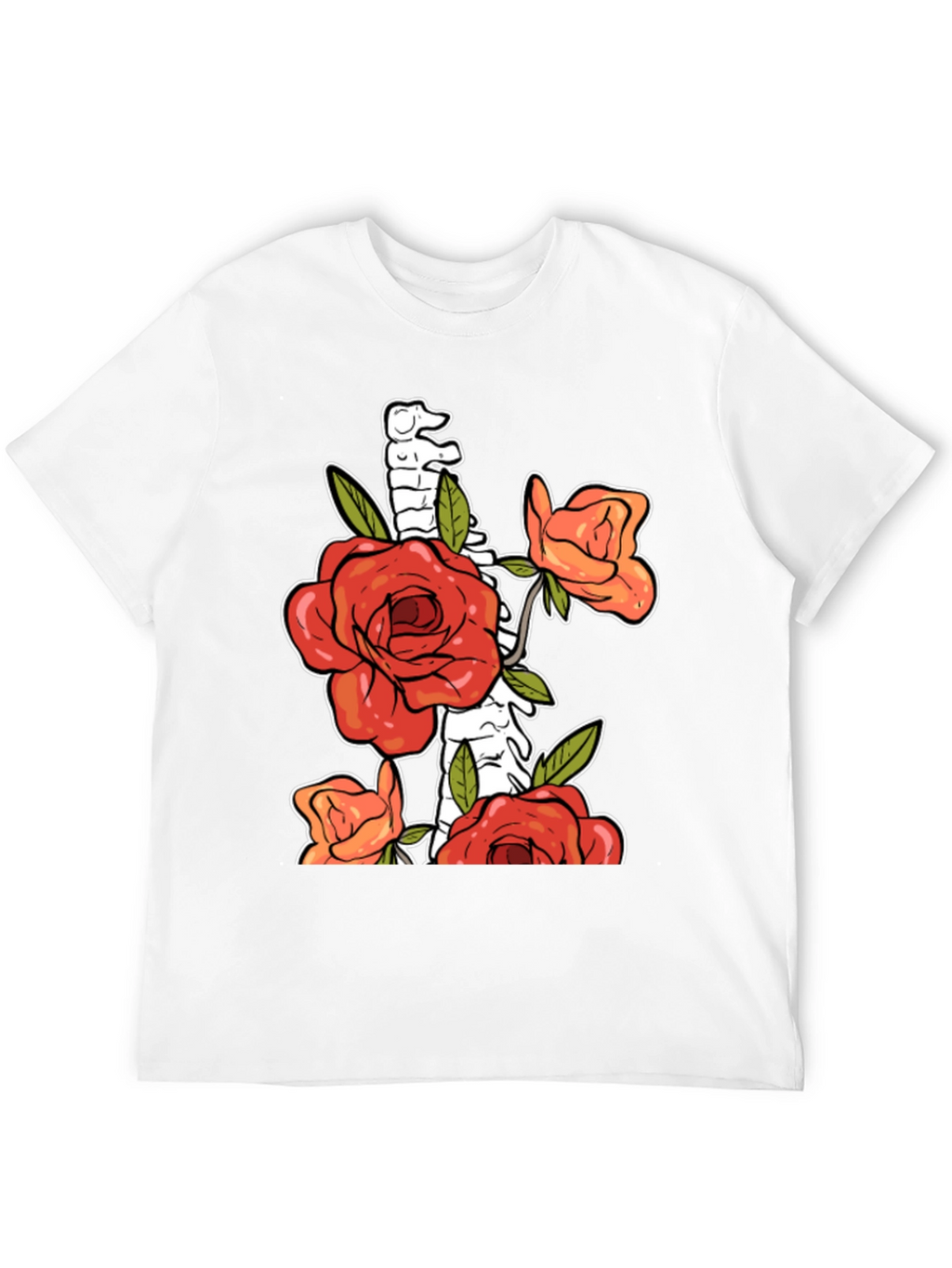 Floral Skeleton Graphic T-Shirt