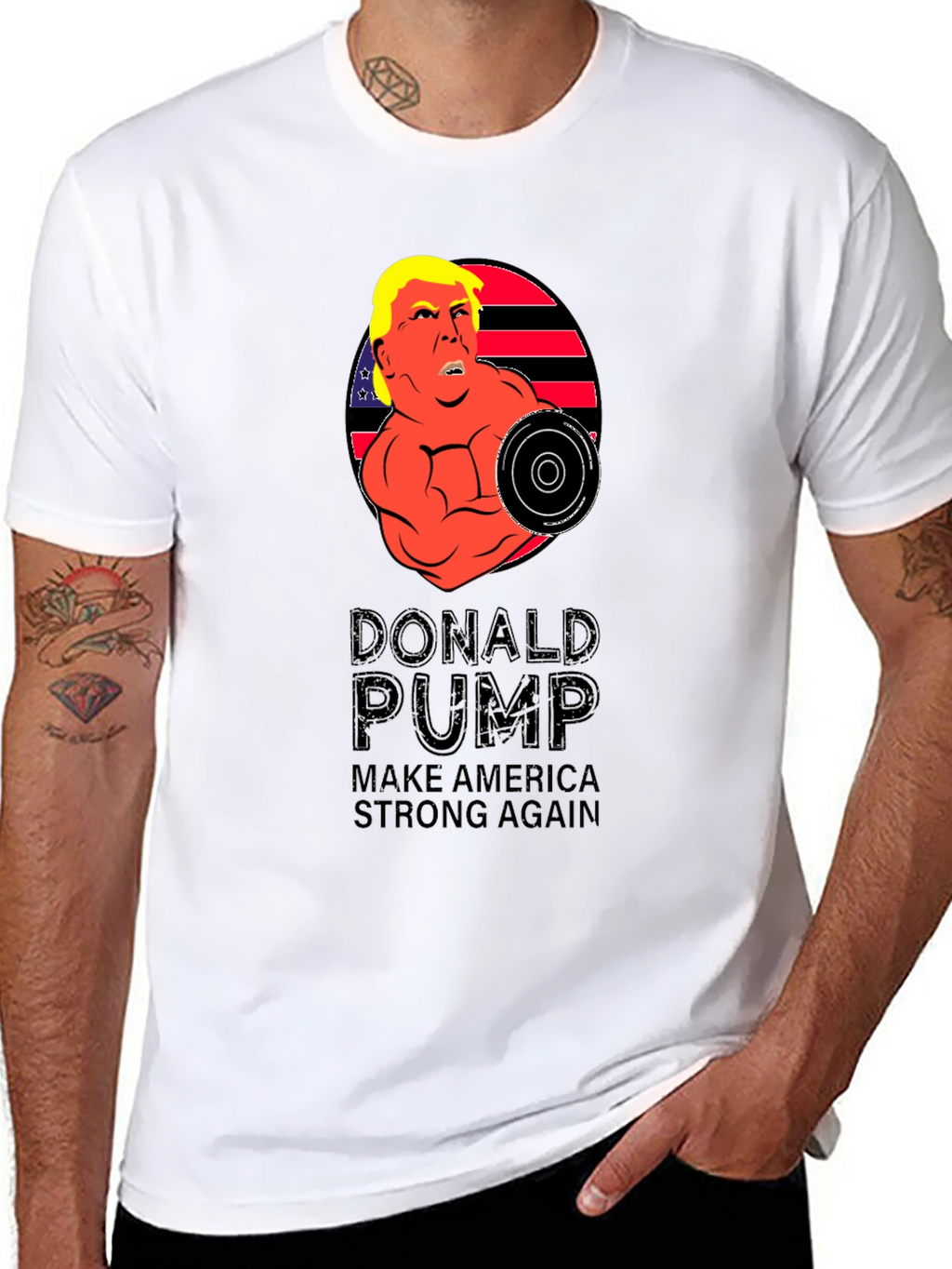 Donald Pump T-Shirt - Make America Strong Again