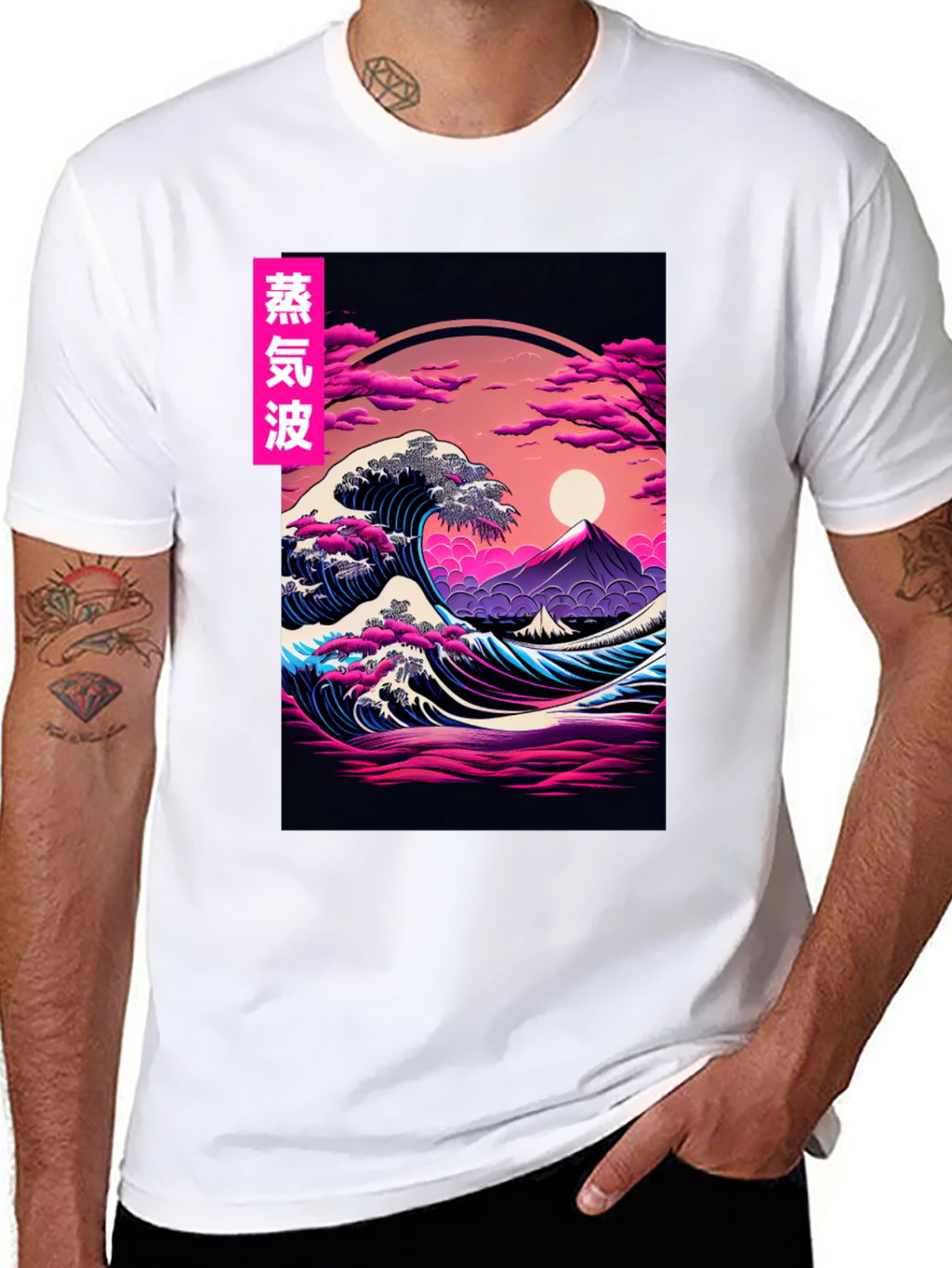Vaporwave Great Wave T-Shirt