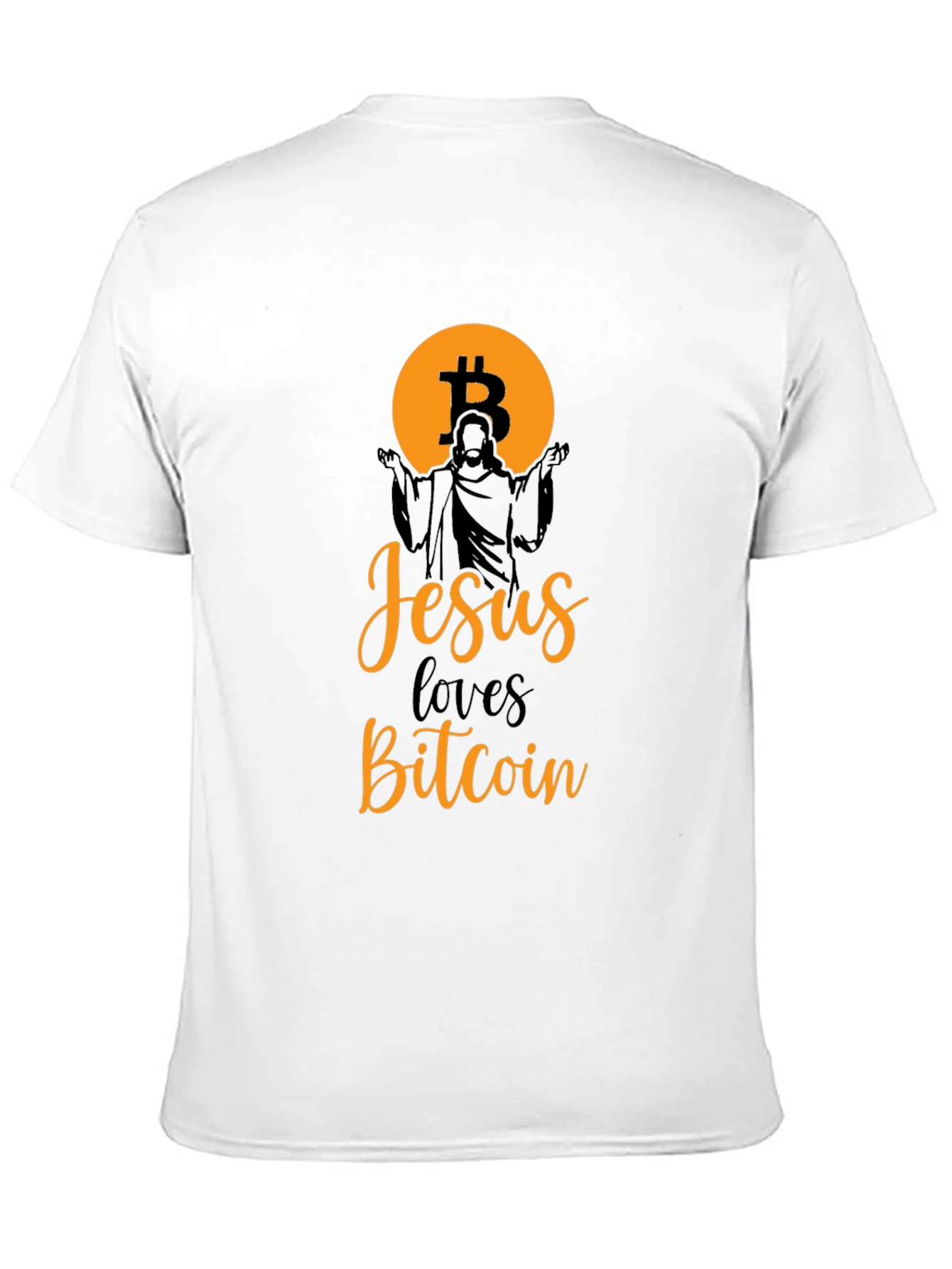 Jesus Loves Bitcoin Black T-Shirt