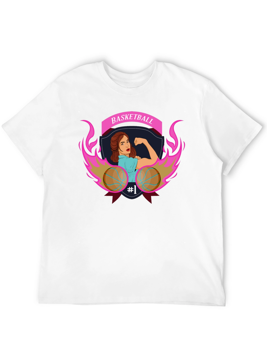 Basketball Strong Woman Graphic T-Shirt