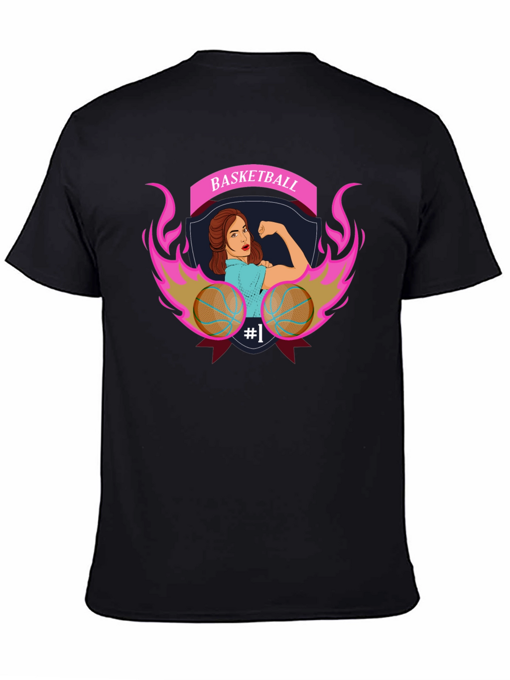 Basketball Strong Woman Graphic T-Shirt