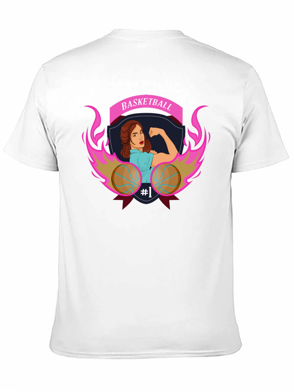 Basketball Strong Woman Graphic T-Shirt