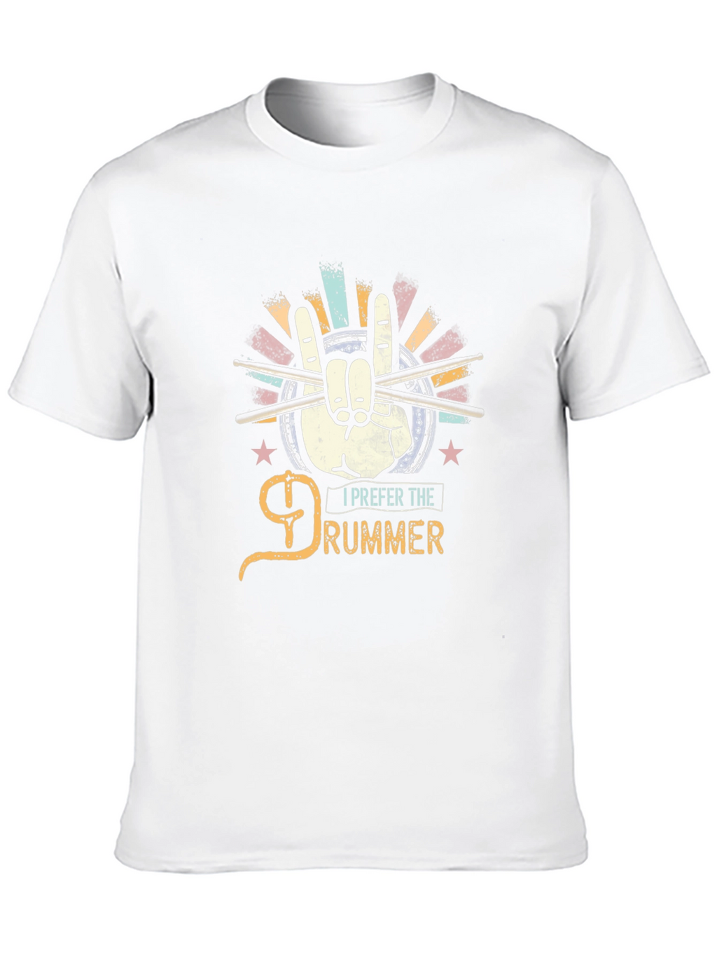 I Prefer the Drummer Black Graphic Tee