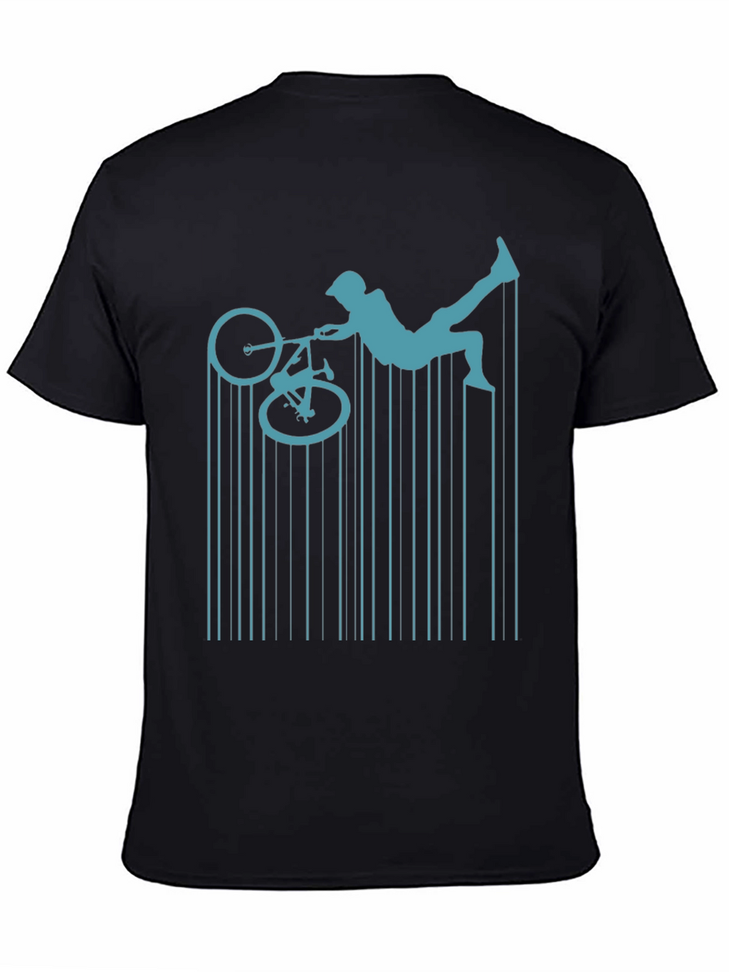 BMX Rider Barcode T-Shirt | Stunt Bike Graphic Tee
