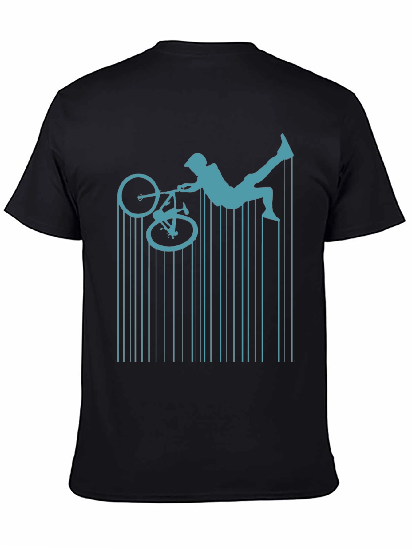 BMX Rider Barcode T-Shirt | Stunt Bike Graphic Tee