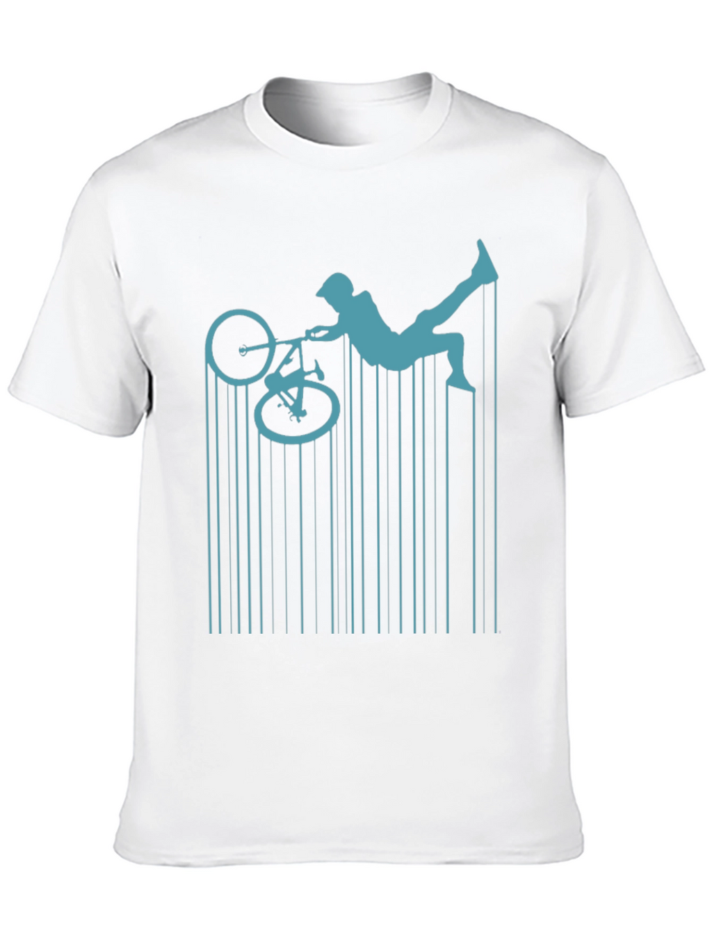 BMX Rider Barcode T-Shirt | Stunt Bike Graphic Tee