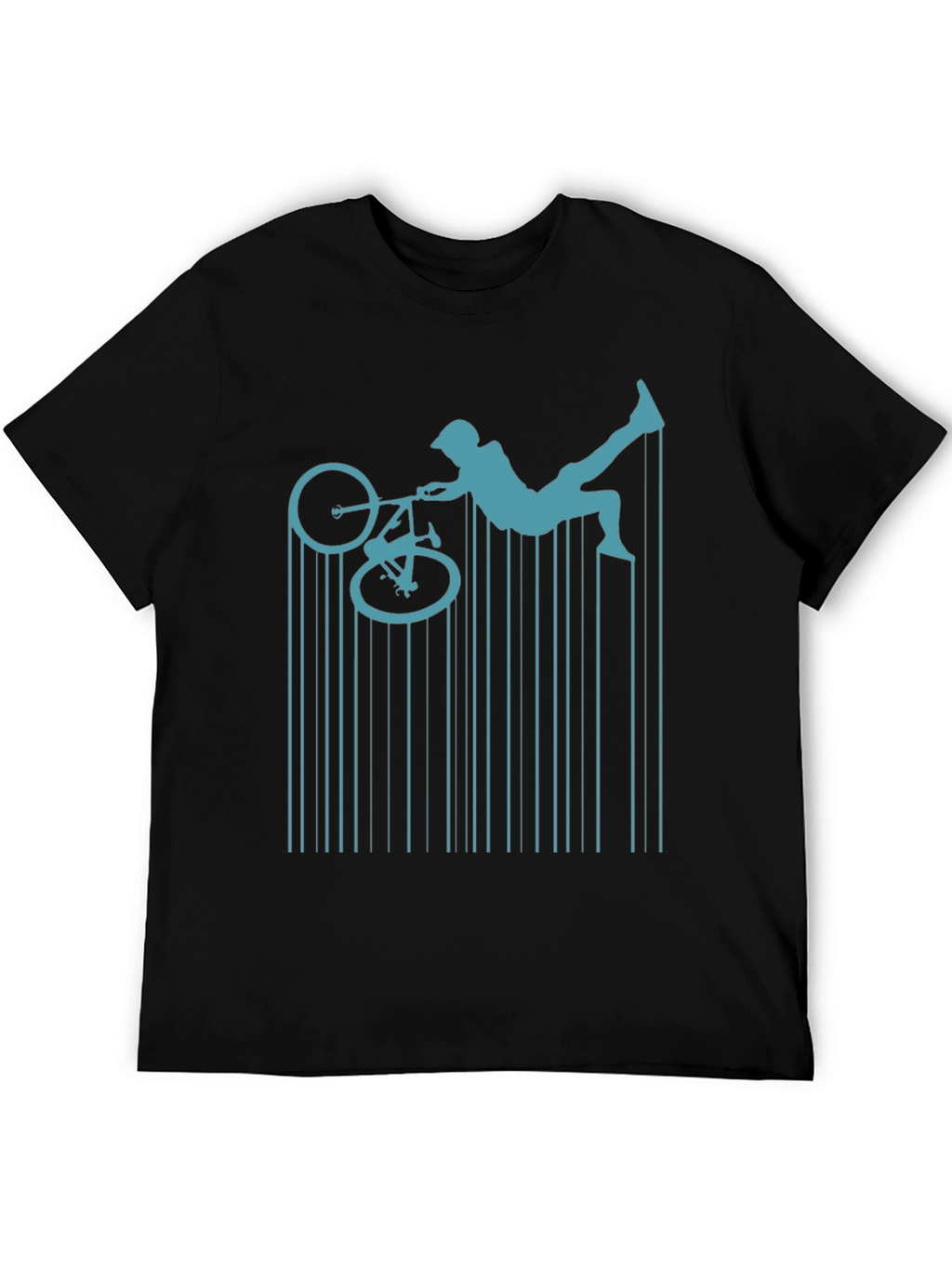 BMX Rider Barcode T-Shirt | Stunt Bike Graphic Tee