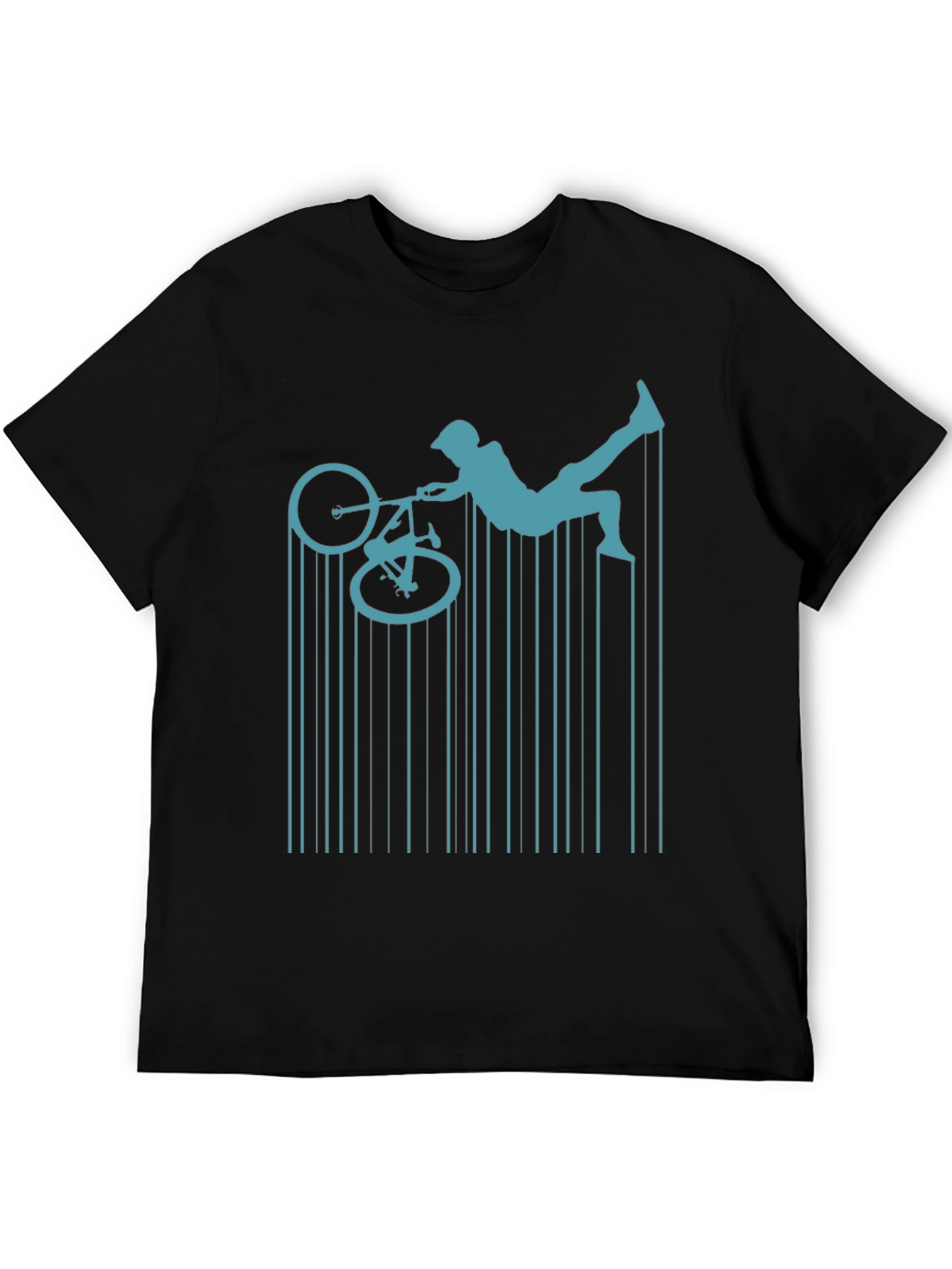 BMX Rider Barcode T-Shirt | Stunt Bike Graphic Tee