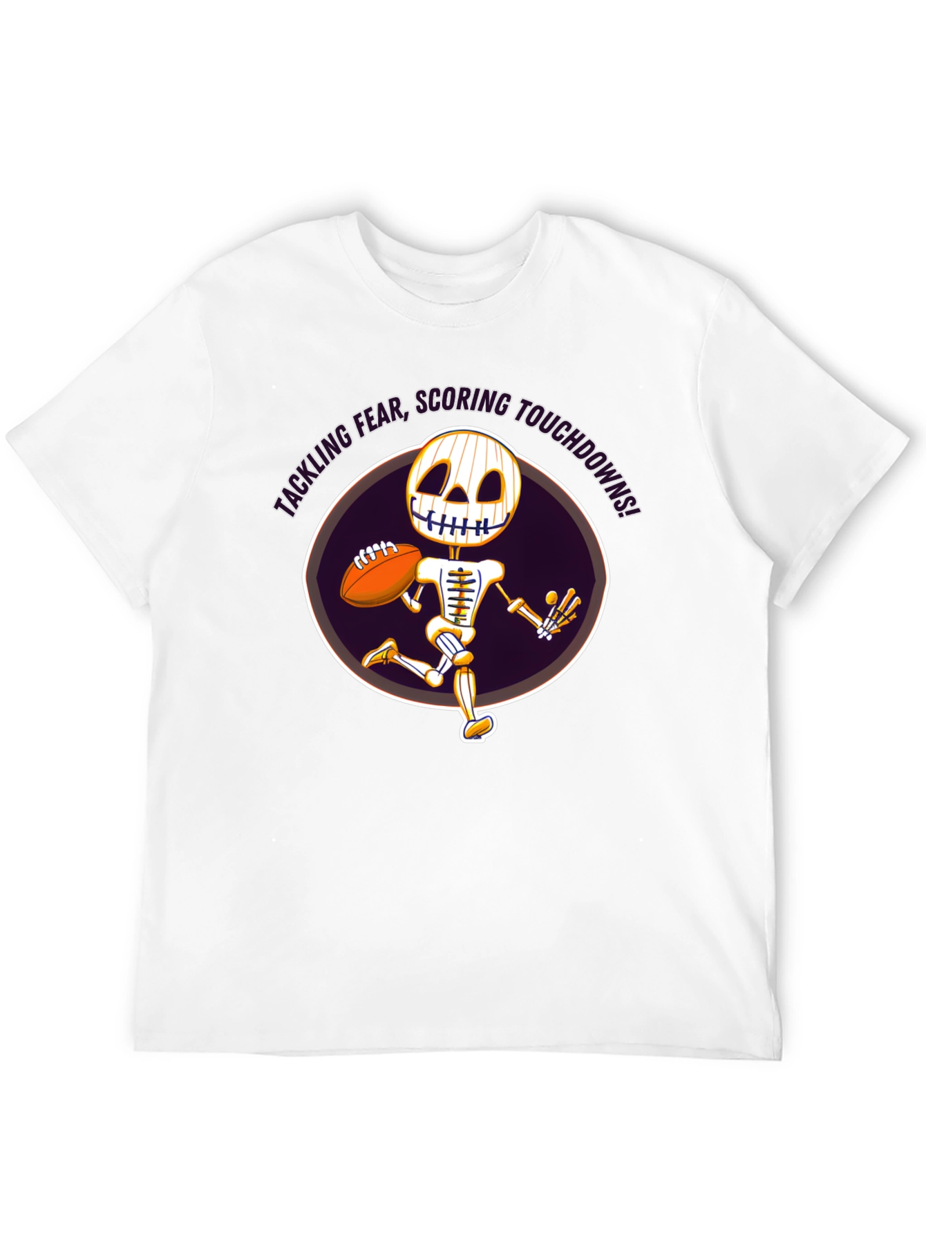 Tackling Fear Skeleton Football T-Shirt