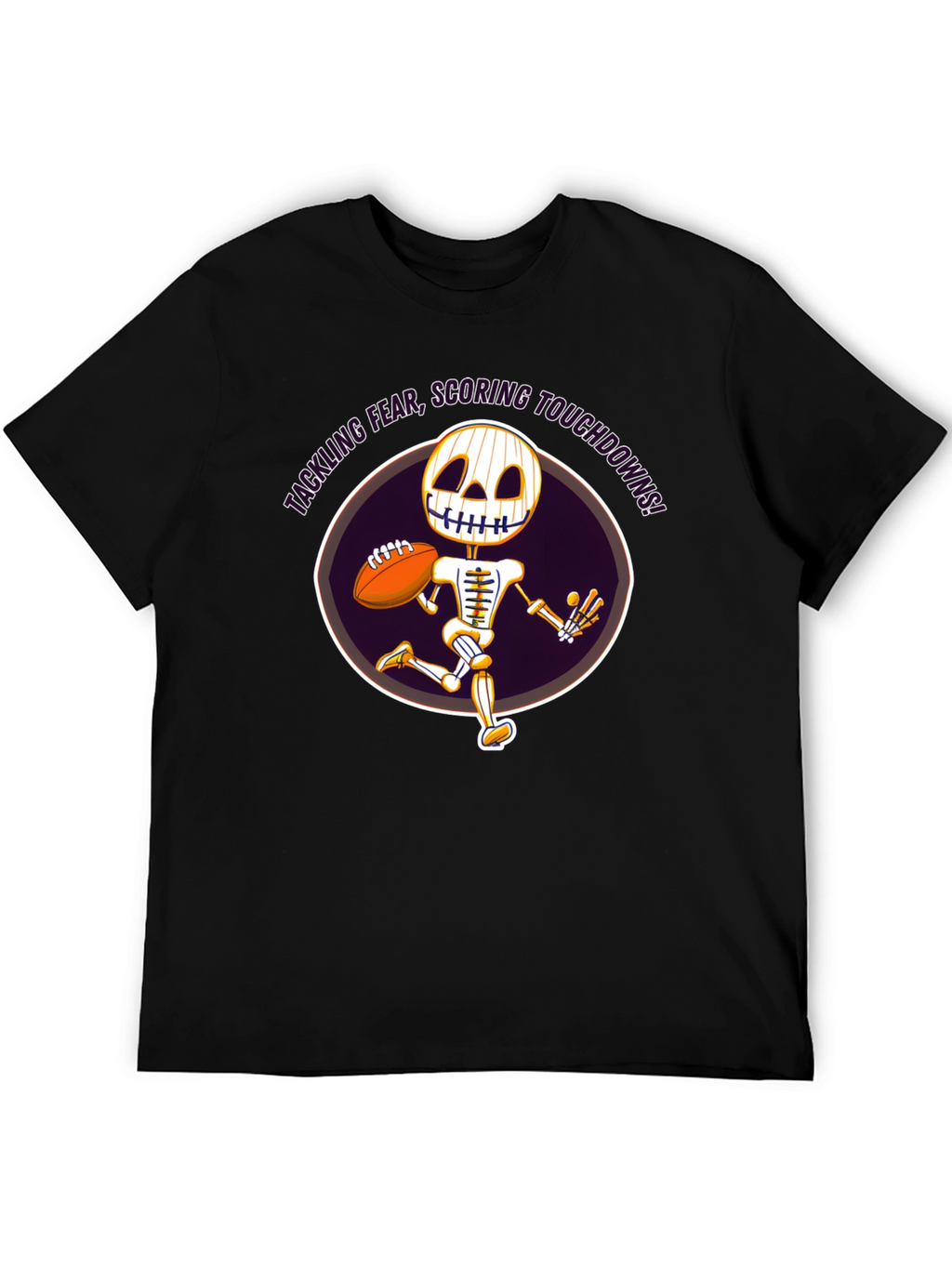 Tackling Fear Skeleton Football T-Shirt