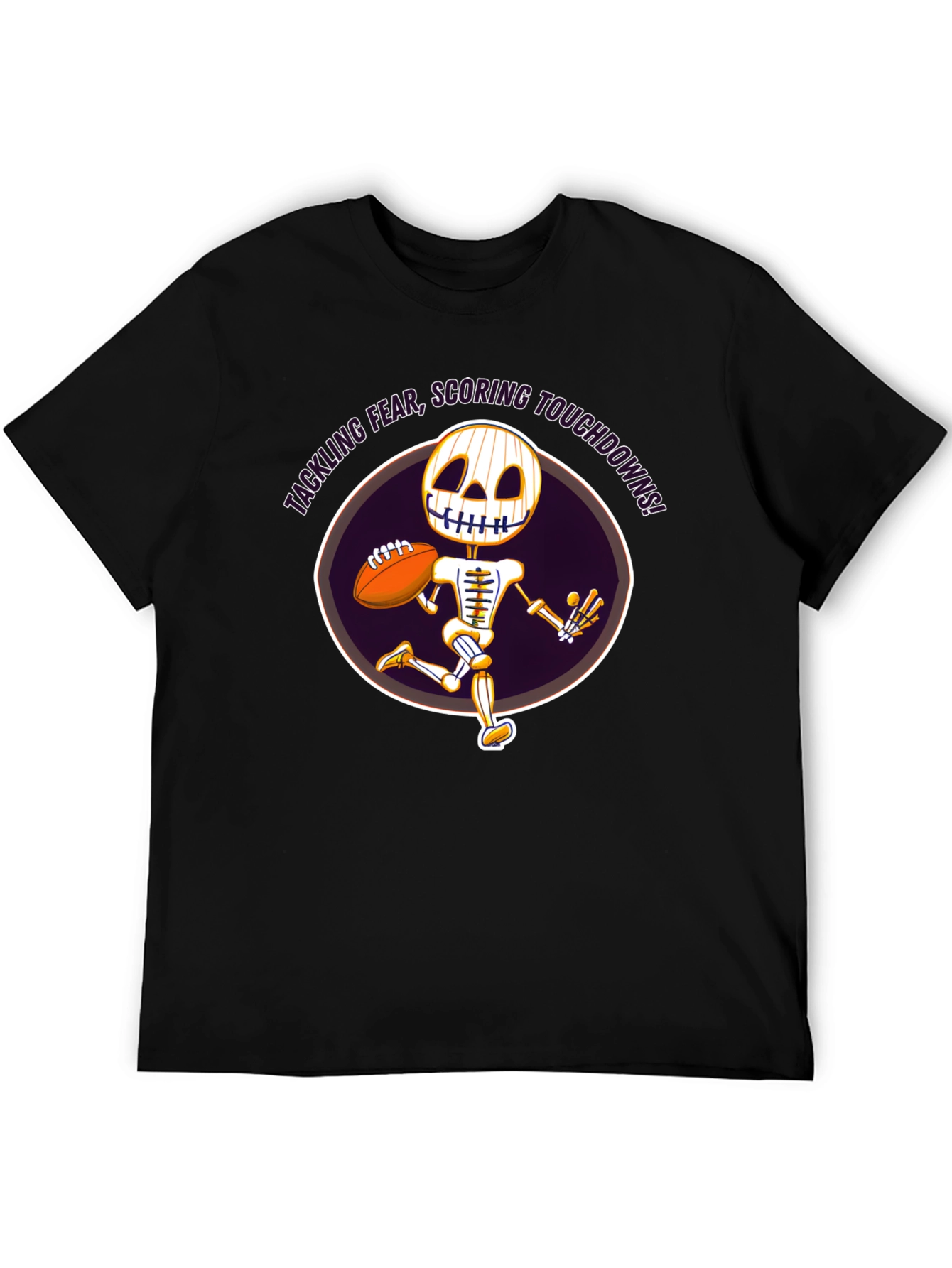 Tackling Fear Skeleton Football T-Shirt