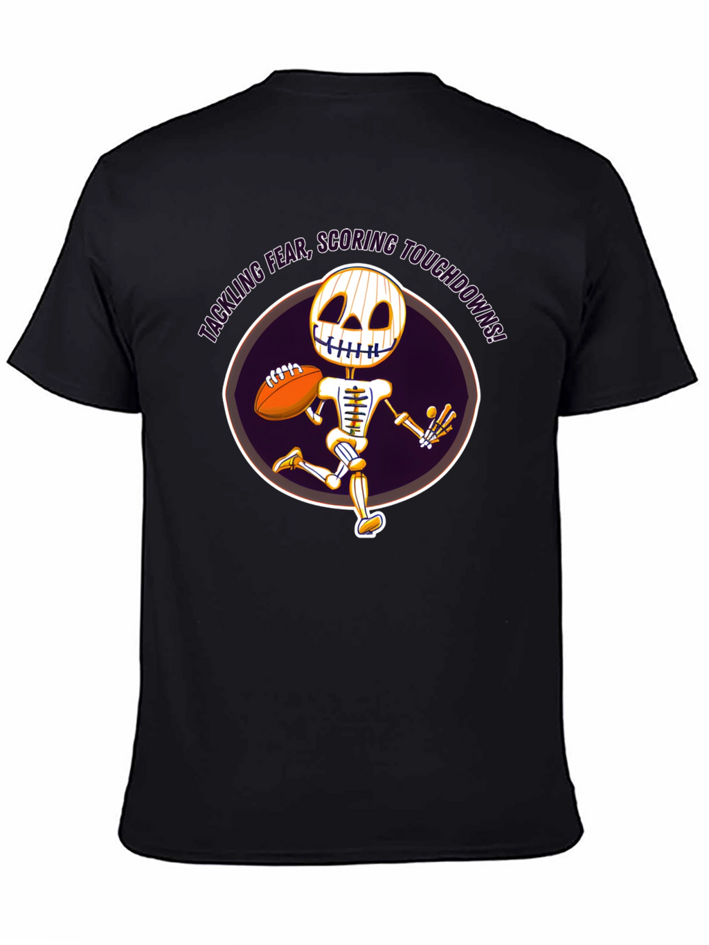 Tackling Fear Skeleton Football T-Shirt