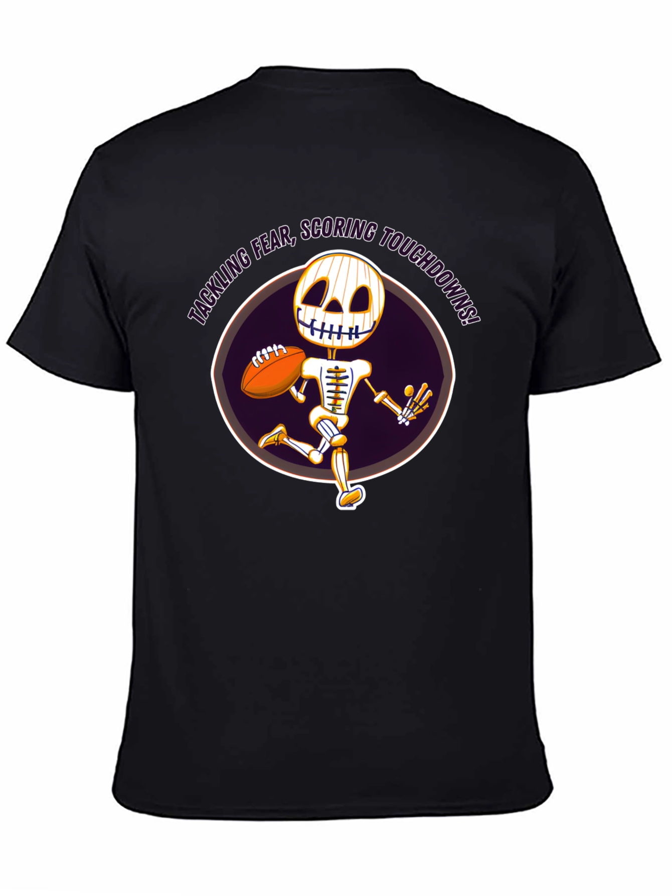 Tackling Fear Skeleton Football T-Shirt