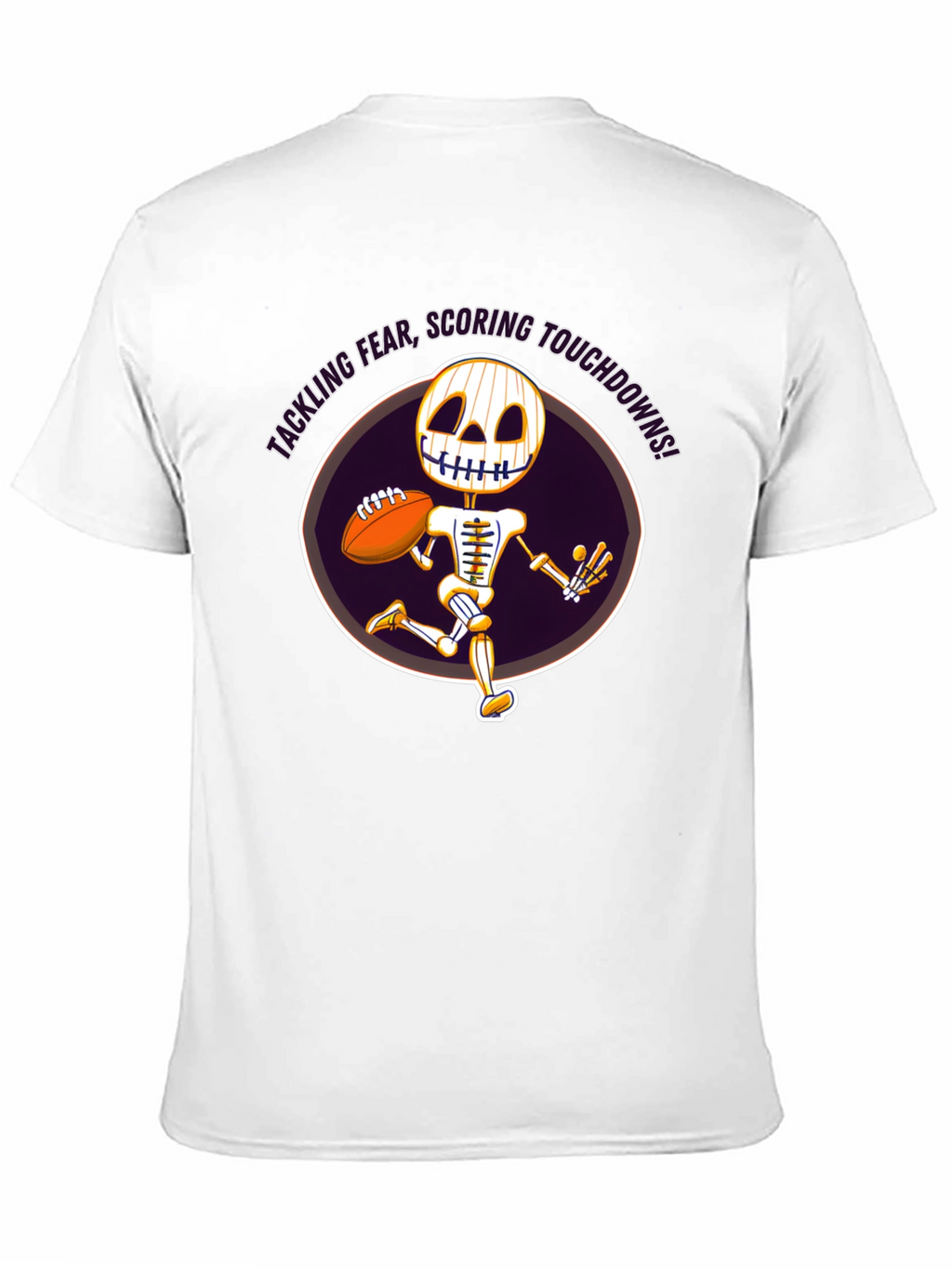 Tackling Fear Skeleton Football T-Shirt