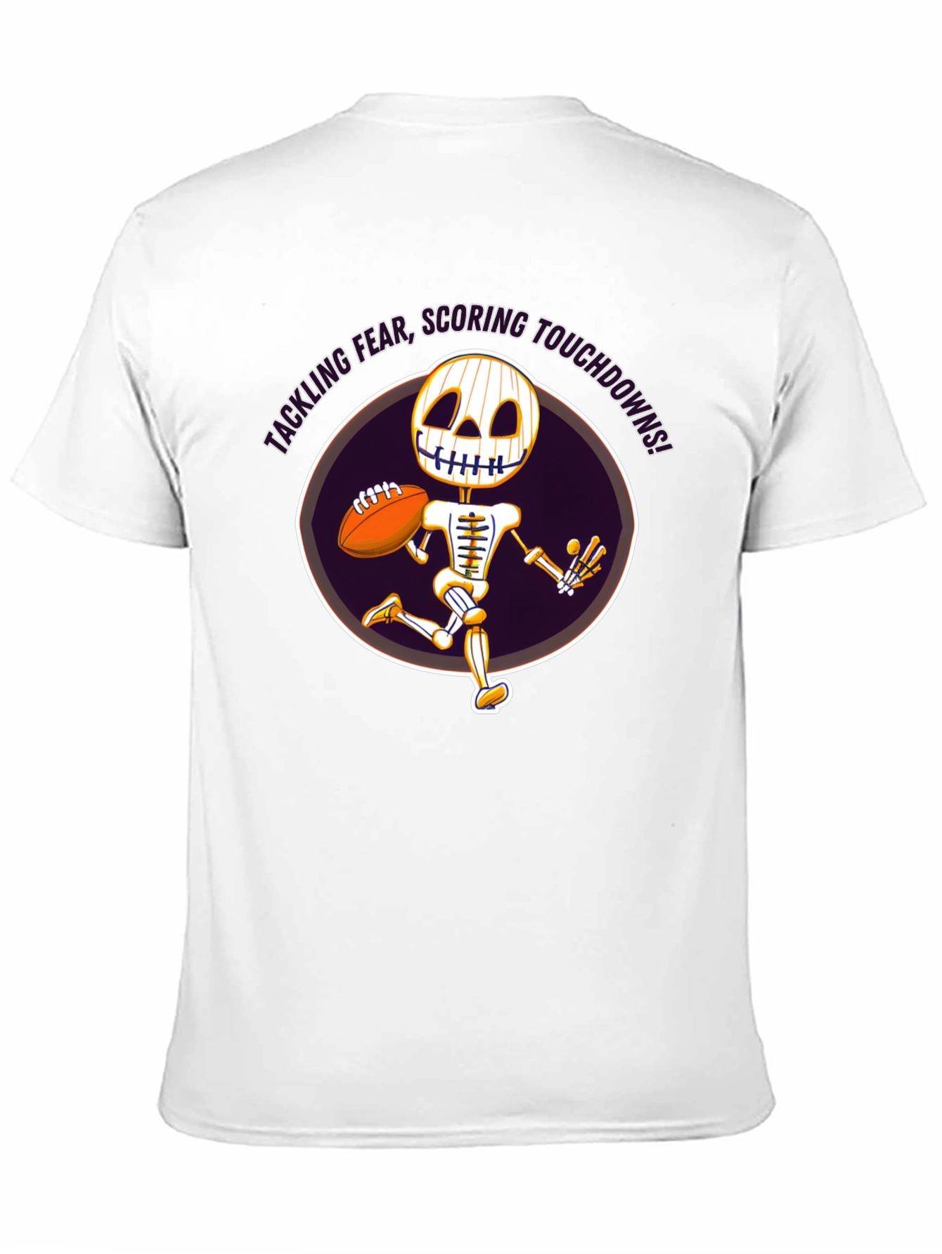 Tackling Fear Skeleton Football T-Shirt