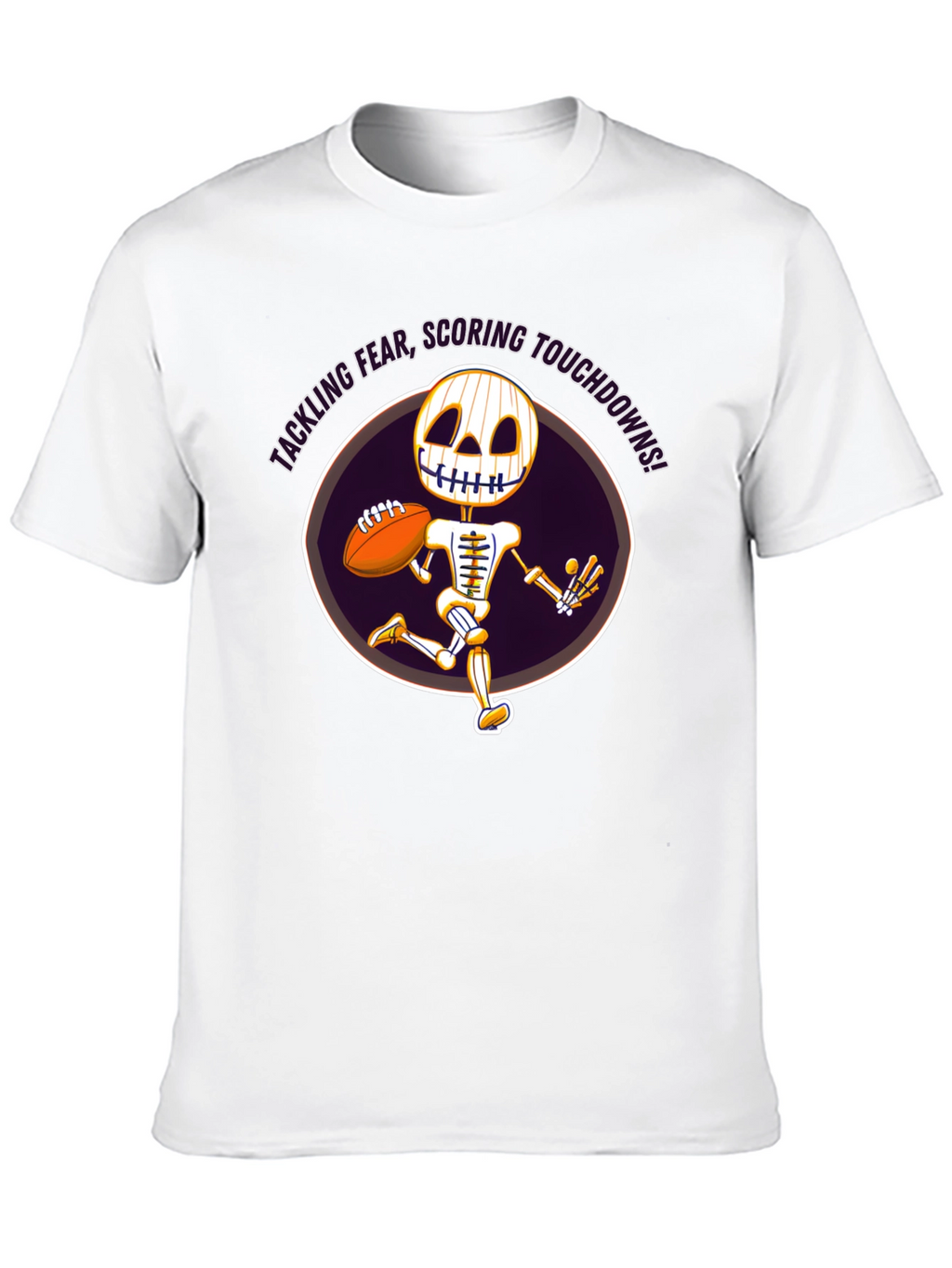 Tackling Fear Skeleton Football T-Shirt