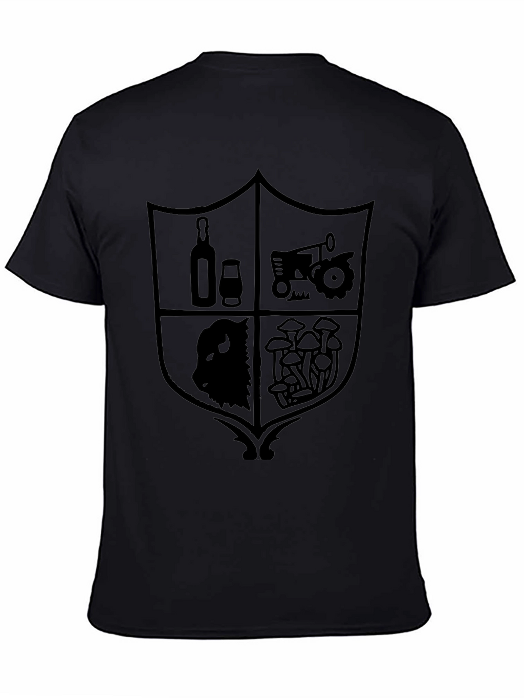 Black Crest Graphic T-Shirt
