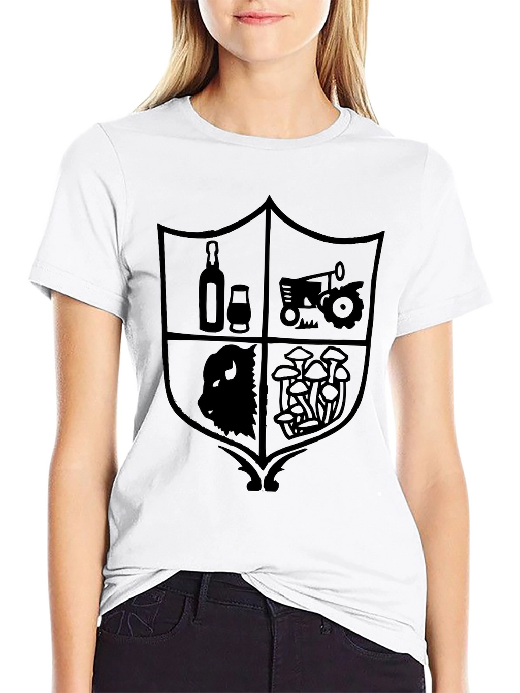 Black Crest Graphic T-Shirt