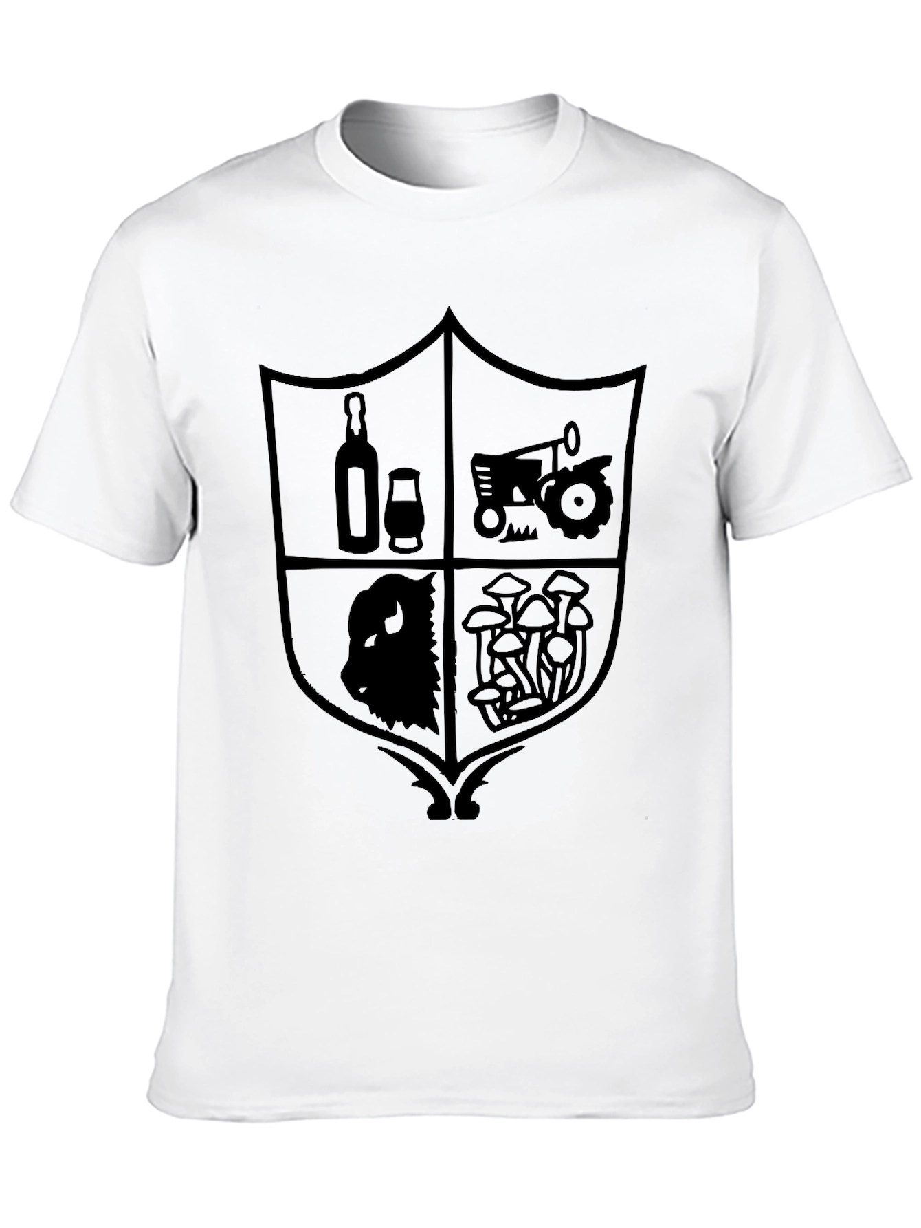 Black Crest Graphic T-Shirt