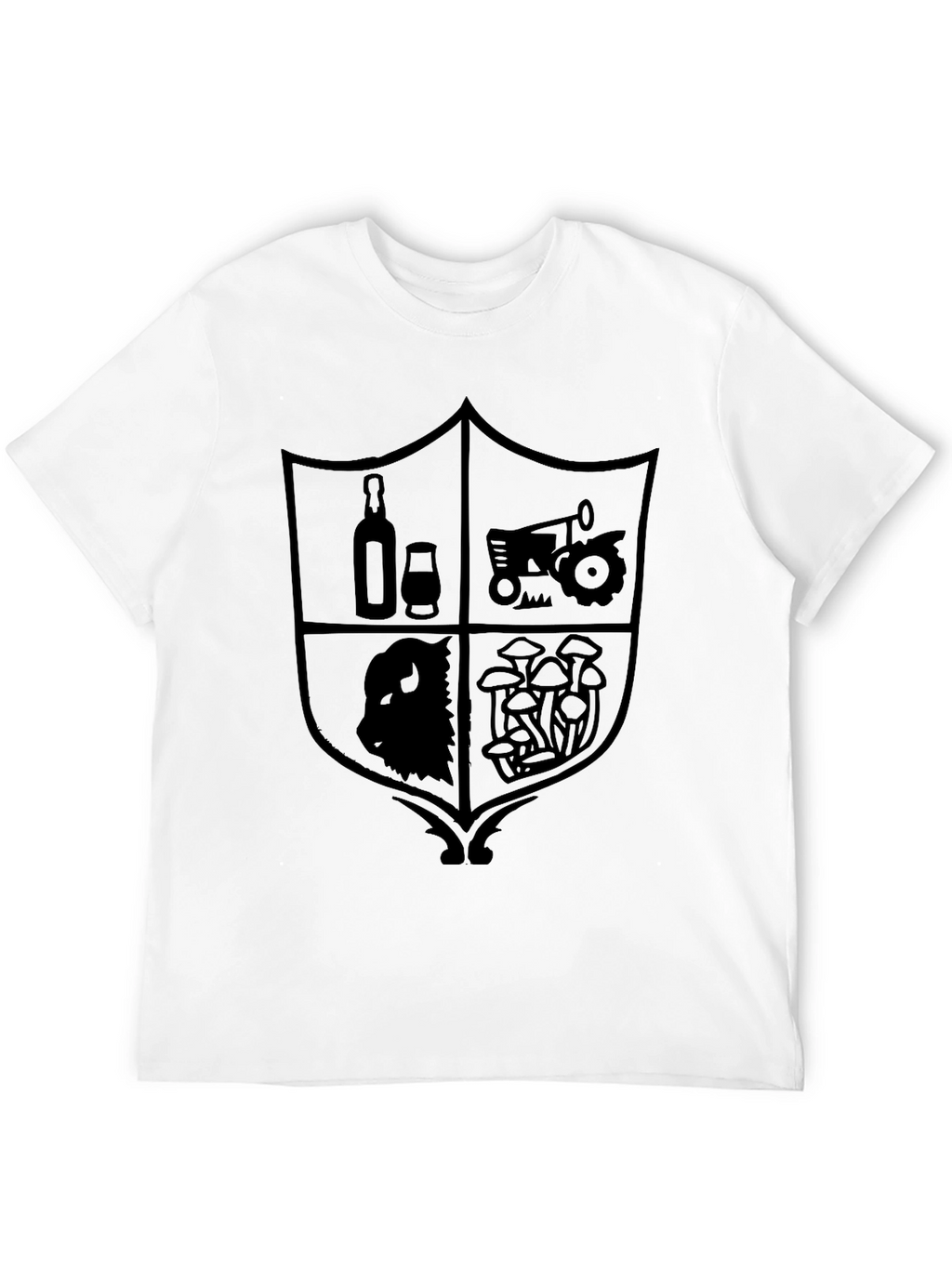 Black Crest Graphic T-Shirt