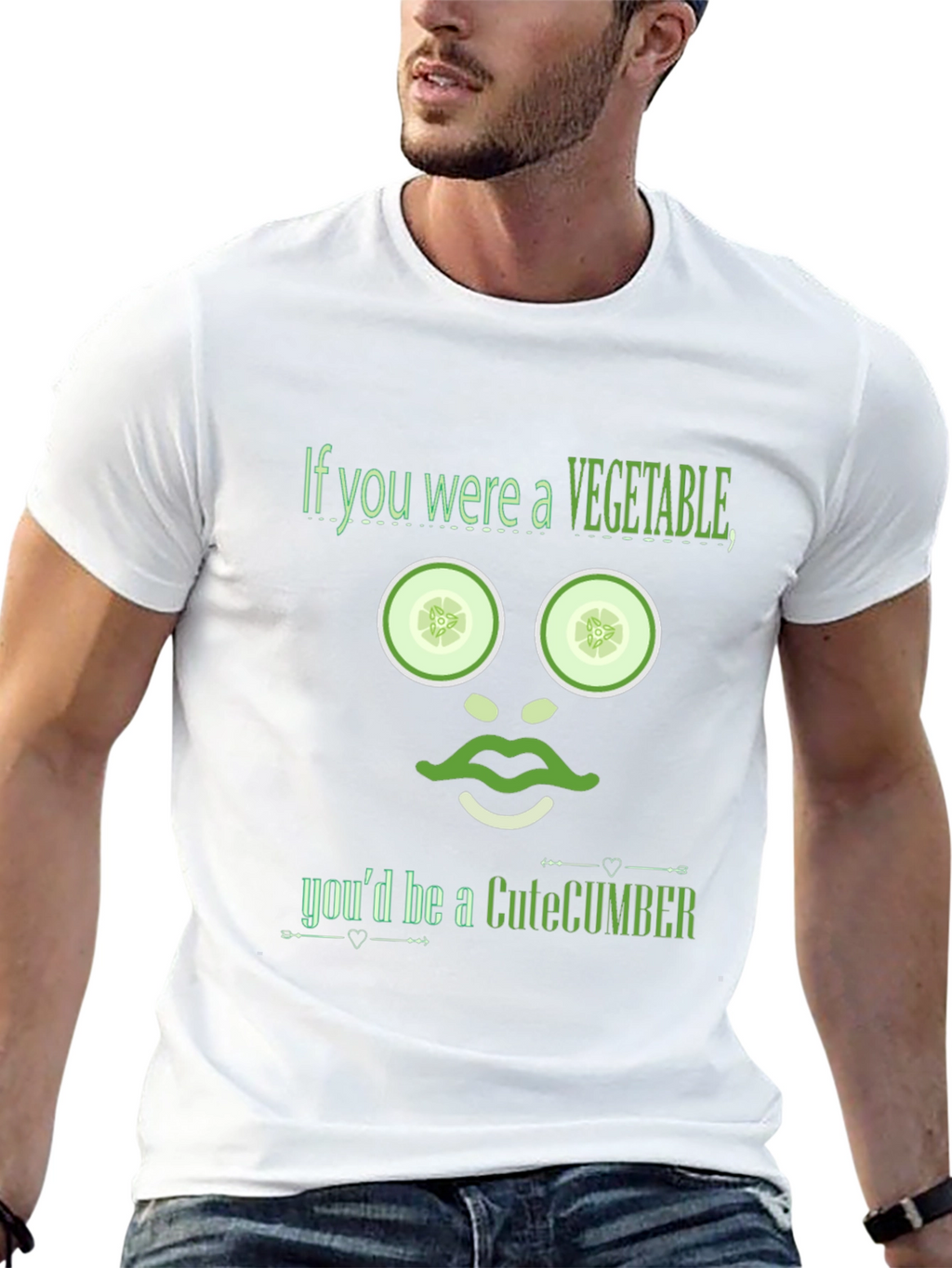 CuteCumber T-Shirt - Funny Vegetable Pun Tee