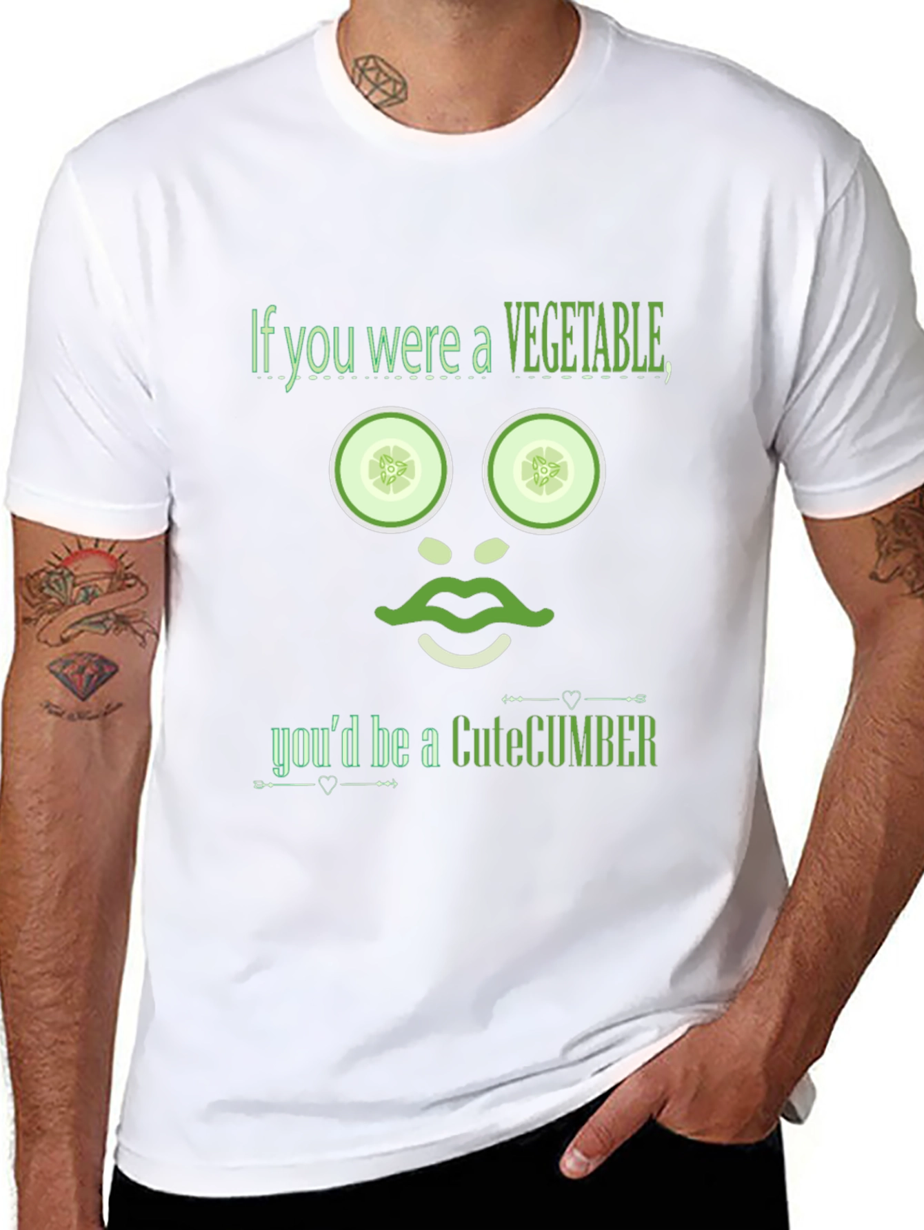 CuteCumber T-Shirt - Funny Vegetable Pun Tee